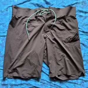 Lululemon THE Linerless Shorts Black Men’s 38 Drawstring Zip Pocket Reflective